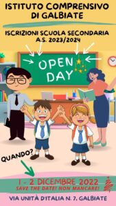 locandina open day secondaria