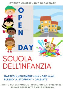 LOCANDINA OPEN DAY INFANZIA