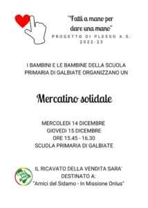 Locandina mercatino solidale